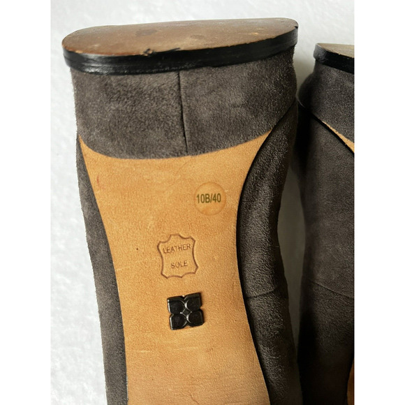 BCBGMaxAzria Platform Heels Size 36/10B Pamela Stiletto Gray Suede Holiday Party - Picture 9 of 12